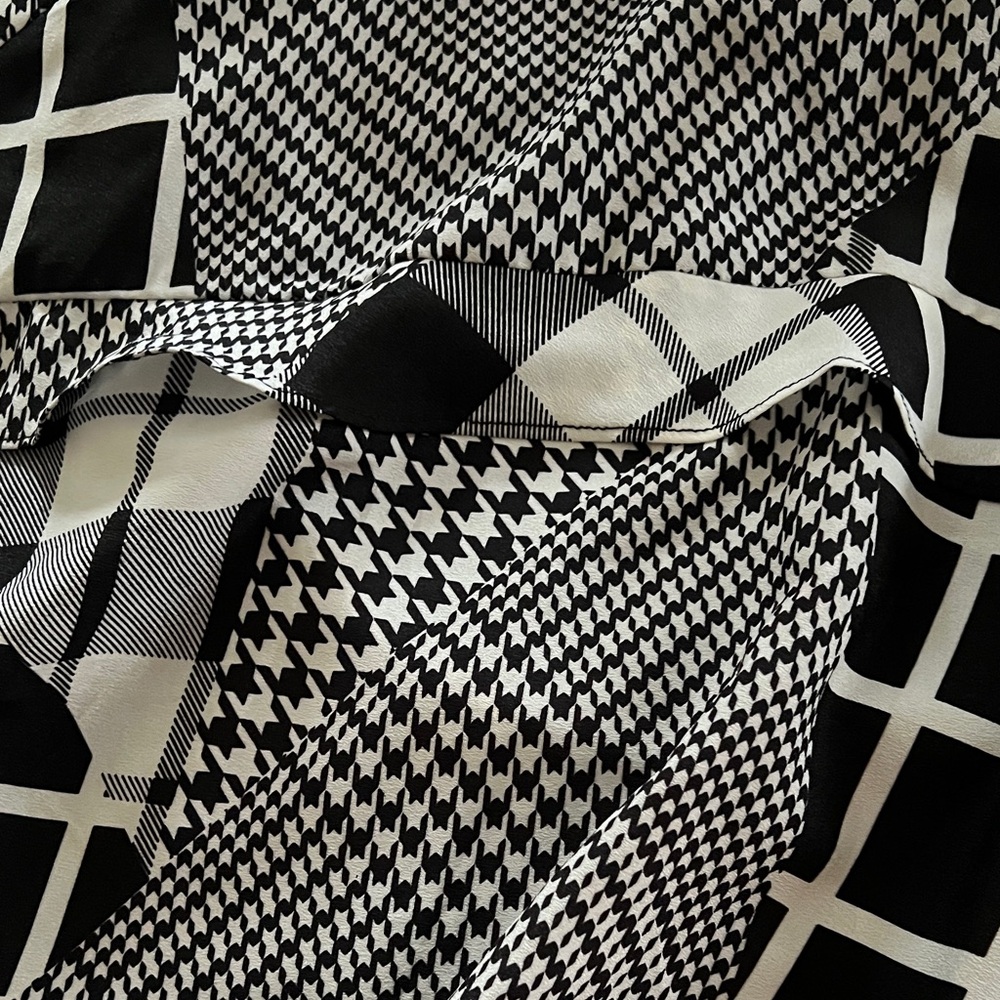 Calvin Klein Black and White Asymmetrical Dress - Picture 7 of 8